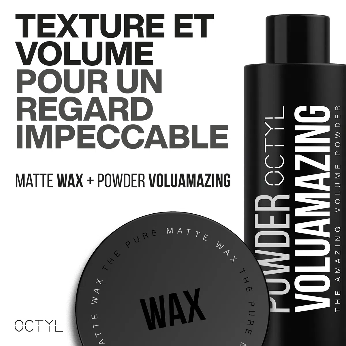 OCTYL Matte Wax | Cire Matte Professionnelle | La texture matifiante et la tenue dont vous avez besoin | Cire pour cheveux d'homme | 80 gr.