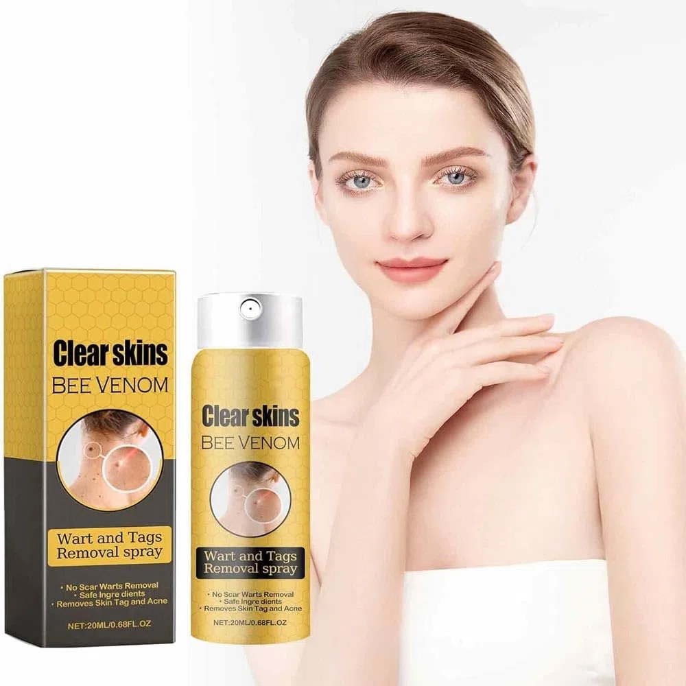 3Pcs Bee Venom Spray,Wart Removal Spray Skin Tag Removal Bee Venom Lymphatic Spray 0.67 fl.oz/20ml