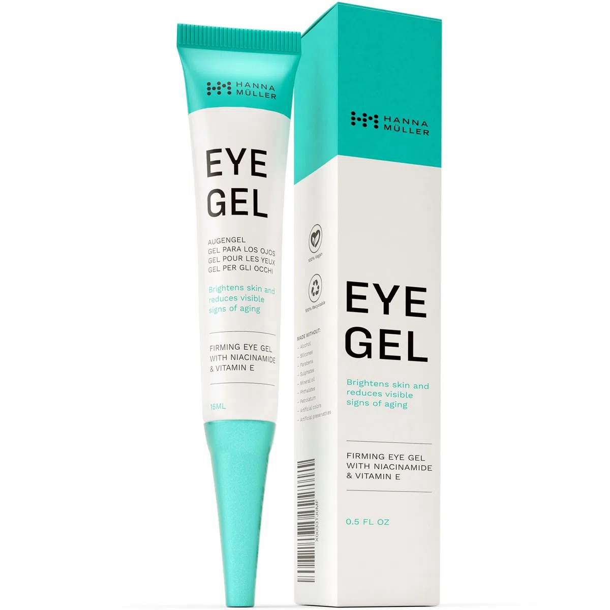 Gel raffermissant pour les yeux pour les cernes et les poches sous les yeux, sérum anti-âge pour aider à réduire les rides et ridules, éclaircit sous les yeux, 15 ml