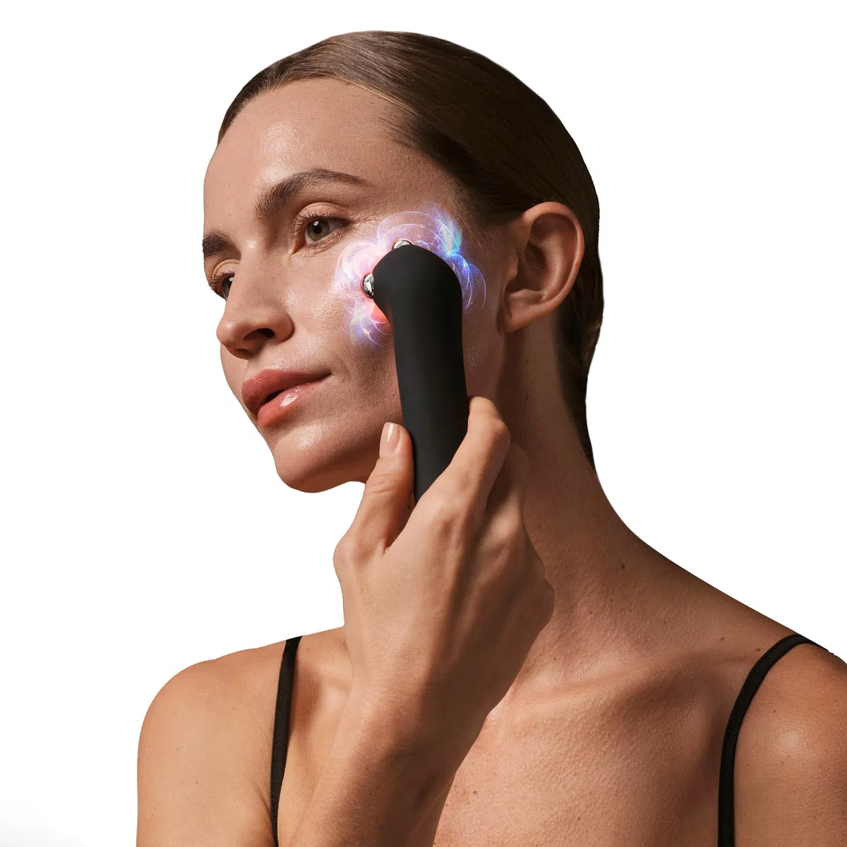 FAQ 402 Appareil Lifting Visage à Double Microcourant – appareil anti rides visage pour raffermir, tonifier le cou, décongestionner la peau avec lumières rouge, bleue, infrarouge