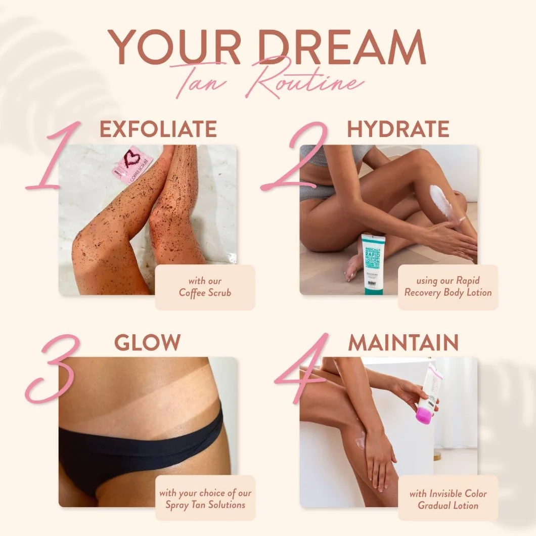 MineTan MineTan Medium Dark Professional Spray Tan - Finition peau subtilement brune et brillante Pour les personnes à la peau claire ou celles qui découvrent l'autobronzant, 1L