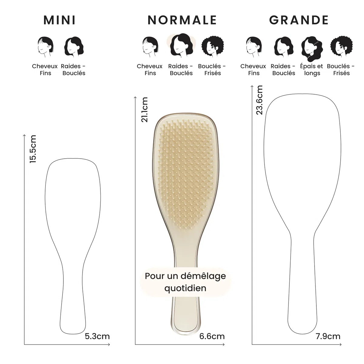 Tangle Teezer Ultimate Detangler, Brosse à Cheveux Démêlante pour Cheveux Secs et Mouillés, Picots à 2 Niveaux, Réduit la Casse, Élimine les Nœuds, Tous Types de Cheveux, Or Champagne Chrome