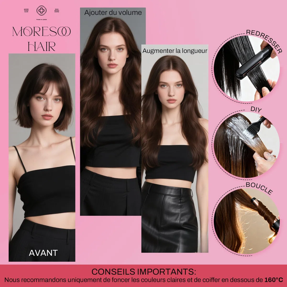 Moresoo Extension Cheveux Naturel Adhesif Blonde Extension Adhesive Invisible Blond Cendré avec Blond Décoloré Extension Adhesive Cheveux Naturel 30 cm #18/613 20pcs 30g