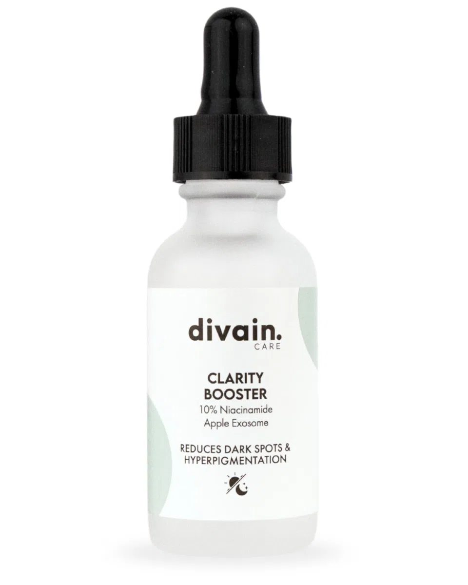 Sérum Visage Dépigmentant 30ml et Anti-taches aux Exosomes de Pomme, Niacinamide et Vitamine C | Vegan | Clarity Booster | divain.Care