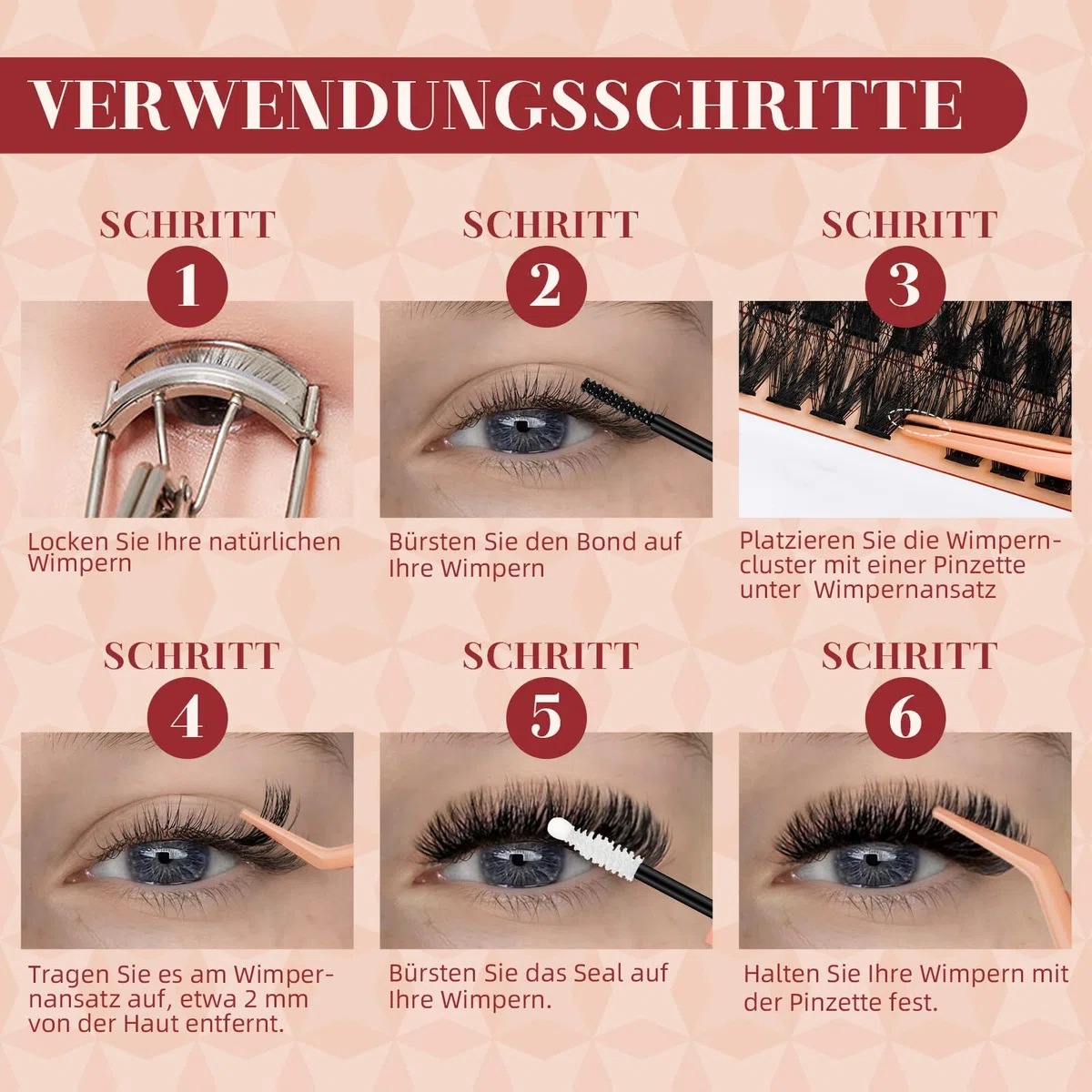 Higu Clace Kit-Extension-Cils, 280 pièces, 40D + 50D, extension de cils individuelle, tenue 7 jours, avec applicateur(kit 40D + 50D)