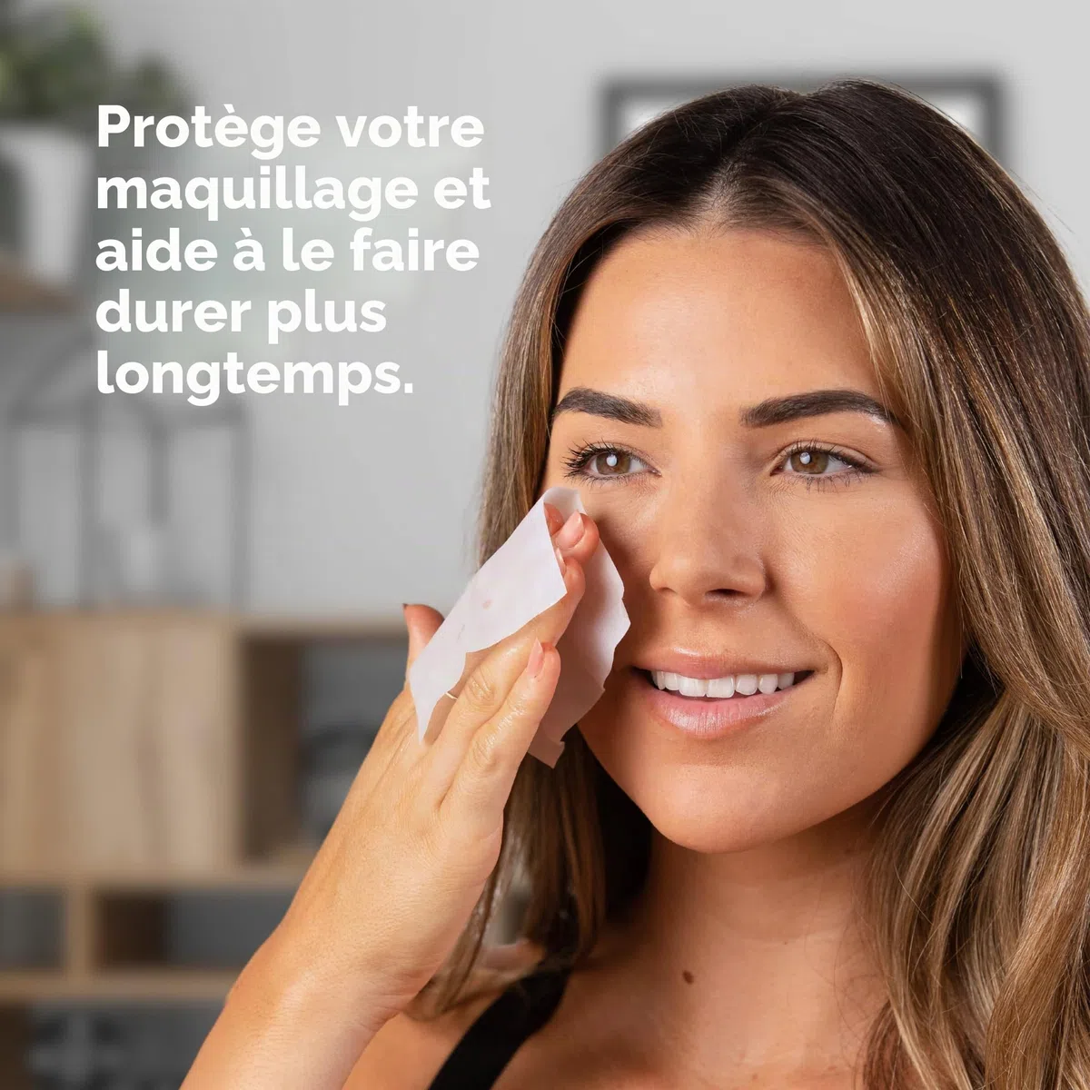 SweatBlock Lingettes quotidiennes pour le visage + contrôle de la peau grasse, minimisent la brillance et protègent le maquillage. Idéales pour le vis