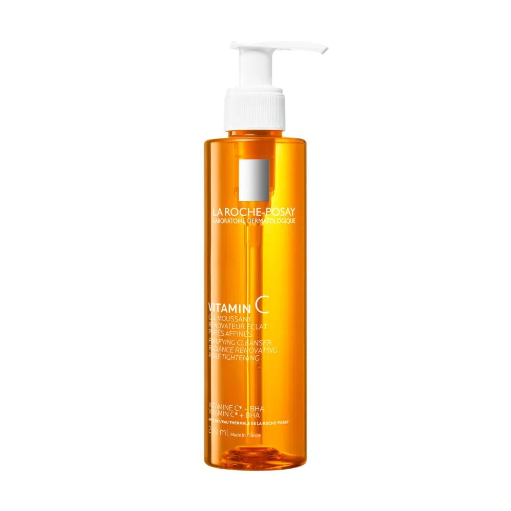 La Roche-Posay - Vitamine C - Gel Nettoyant Visage - pour tous Types de Peaux, Même Sensibles et Grasses - Vitamine C et BHA - Mousse Nettoyante Visage Rénovateur Eclat