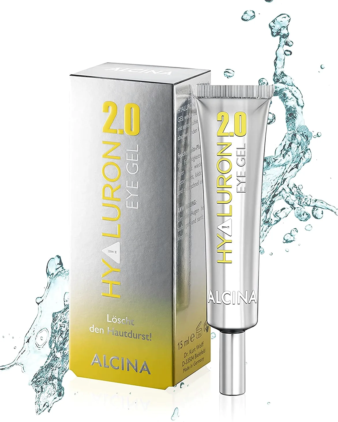 ALCINA Hyaluron 2.0 Eye Gel 1x15ml - abschwellendes Augen-Gel mit Hyaluronsäure