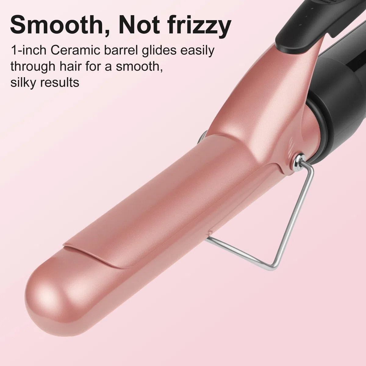 Fer à boucler 25 mm, Boucleur a Cheveux en céramique avec température réglable pour cheveux longs et moyens, double tension professionnel Fers à friser avec gant