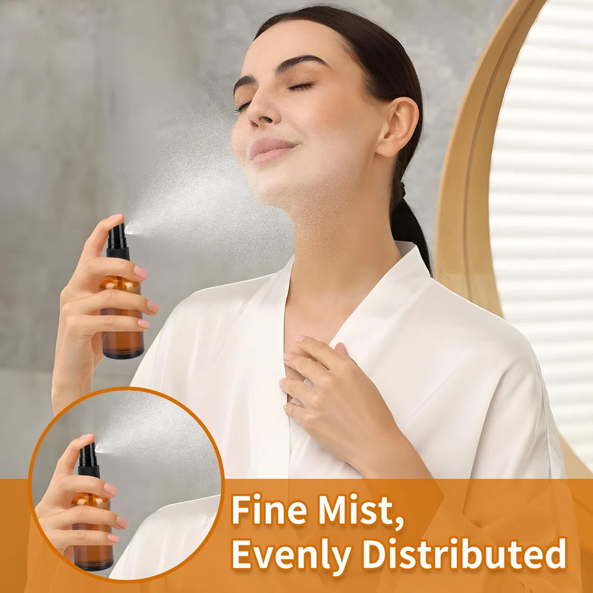 6 Pièces Flacon Pulvérisateur Vide En Verre Brun, 50ml 30ml Vaporisateur Vide avec 2 Entonnoirs et Étiquettes, Spray Bottle avec Protection Contre Les UV, Spray Vides pour Huiles Essentielles