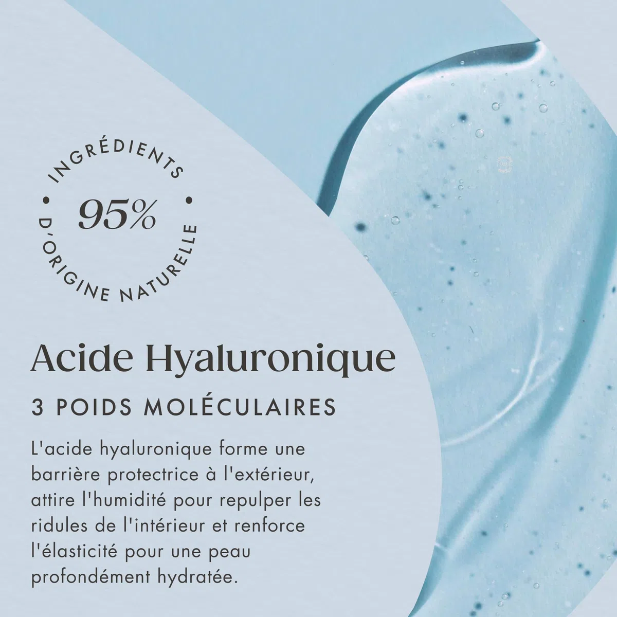 Satin Naturel Sérum Acide Hyaluronique à Forte Teneur 100 ml – Soin Visage Bio à l’Acide Hyaluronique – Hydratant Anti Âge Vegan – Hydratation 24 h – Soin pour Femmes et Hommes