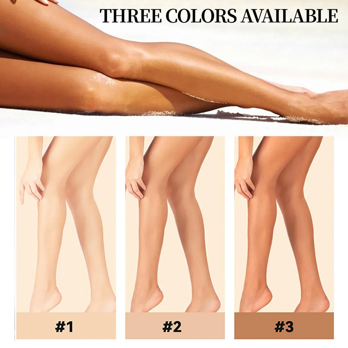 Fond de Teint Jambes Waterproof, Fond de Teint Corps, Maquillage Imperméable pour les Jambes et le Corps Avec Pinceau, Couverture de Tatouage et de Cicatrices, Longue Durée (Nature*2)