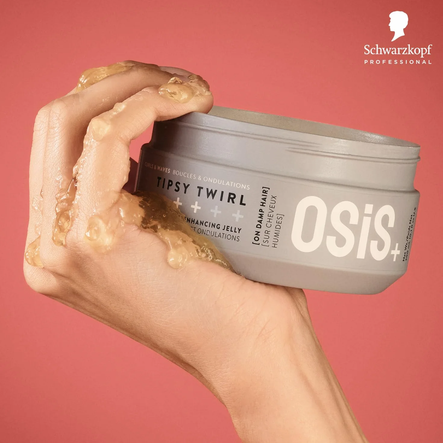 Schwarzkopf Professional OSiS Tipsy Twirl Gelée Pour Cheveux Bouclés Et Ondulés Forte Définition Volume Légèreté Protection Contre L'Humidité Fixation Normale 300 ml