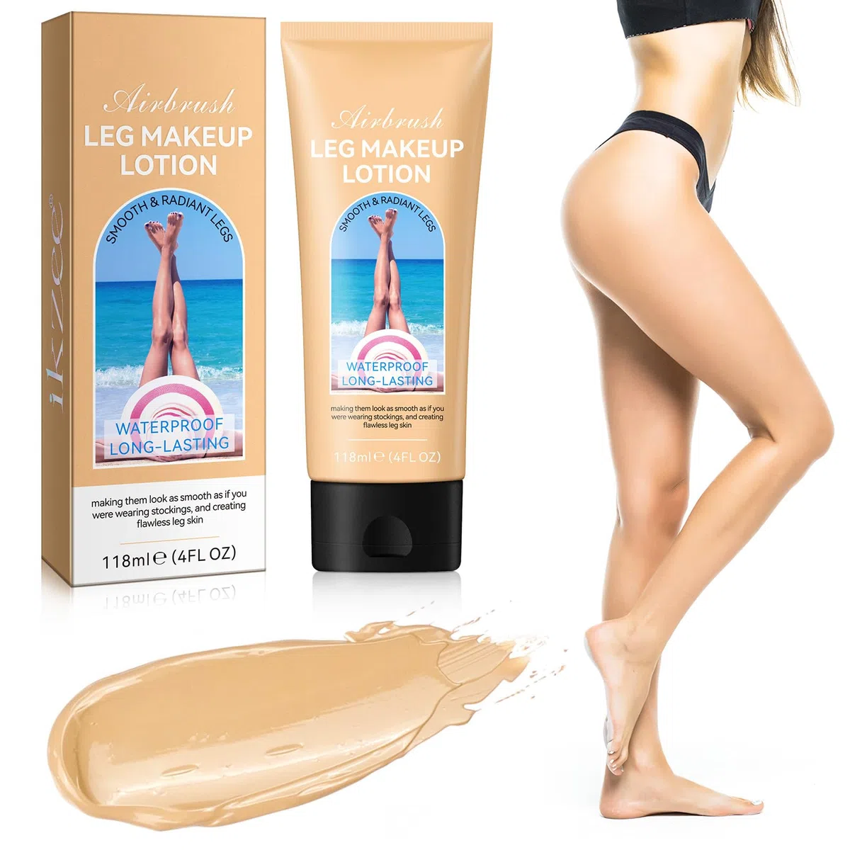 Maquillage pour le corps - Imperméable - 118 ml - Maquillage de tatouage pour jambes et corps - Correcteur de maquillage camouflage - Facile à appliquer - Teinte uniforme