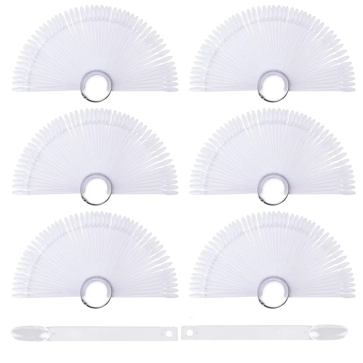 300pcs Nuancier Ongles Rond Presentoir Vernis à ongle nuancier Cartes de Couleur Nail Art Tips couleur Faux Ongles pour conception d'ongles de salon d'art