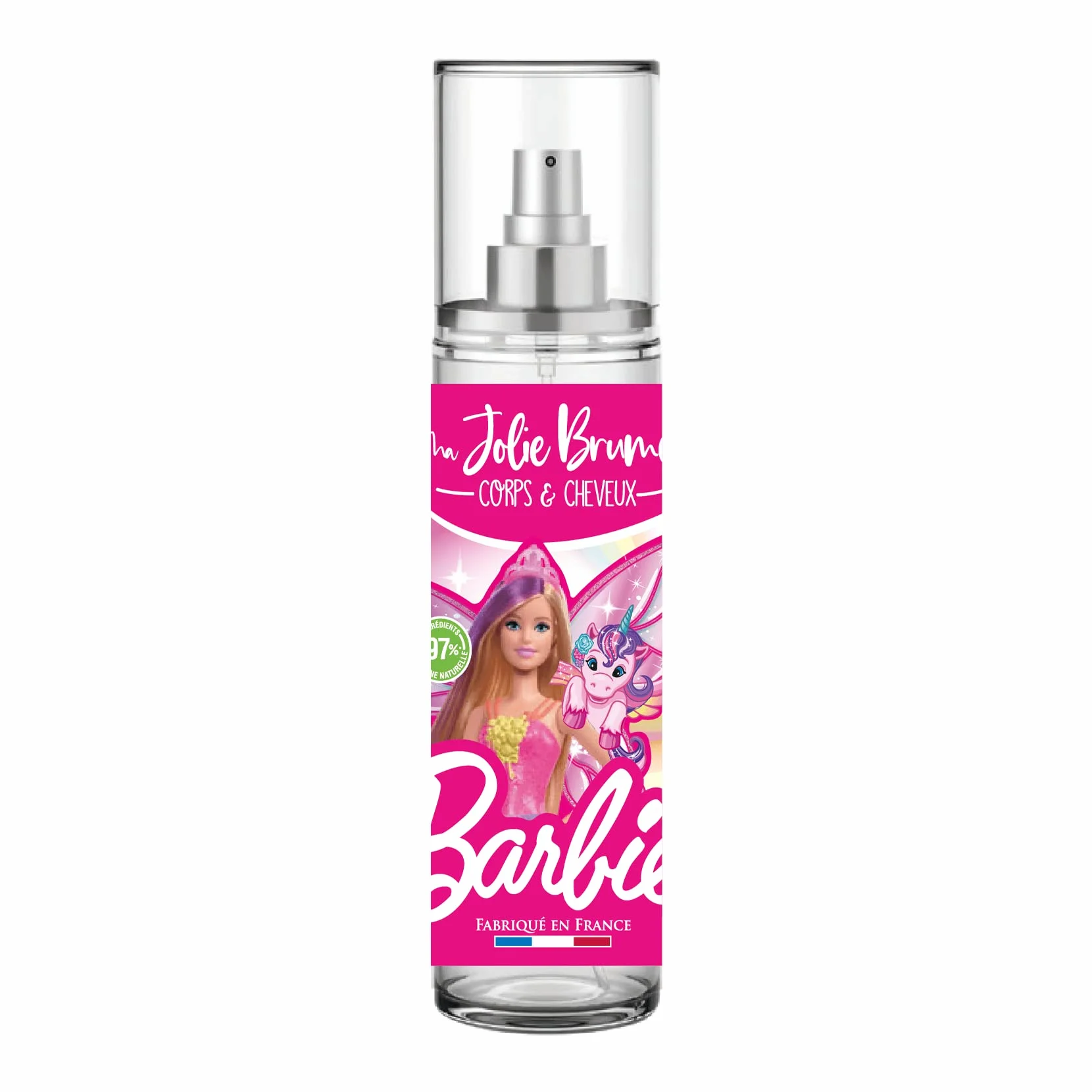 BARBIE coffret-parfum Eau de Toilette enfant fille 30ml + Brume parfumée Corps et Cheveux 100ml Senteur Florale-Fruitée Fabriqué en France