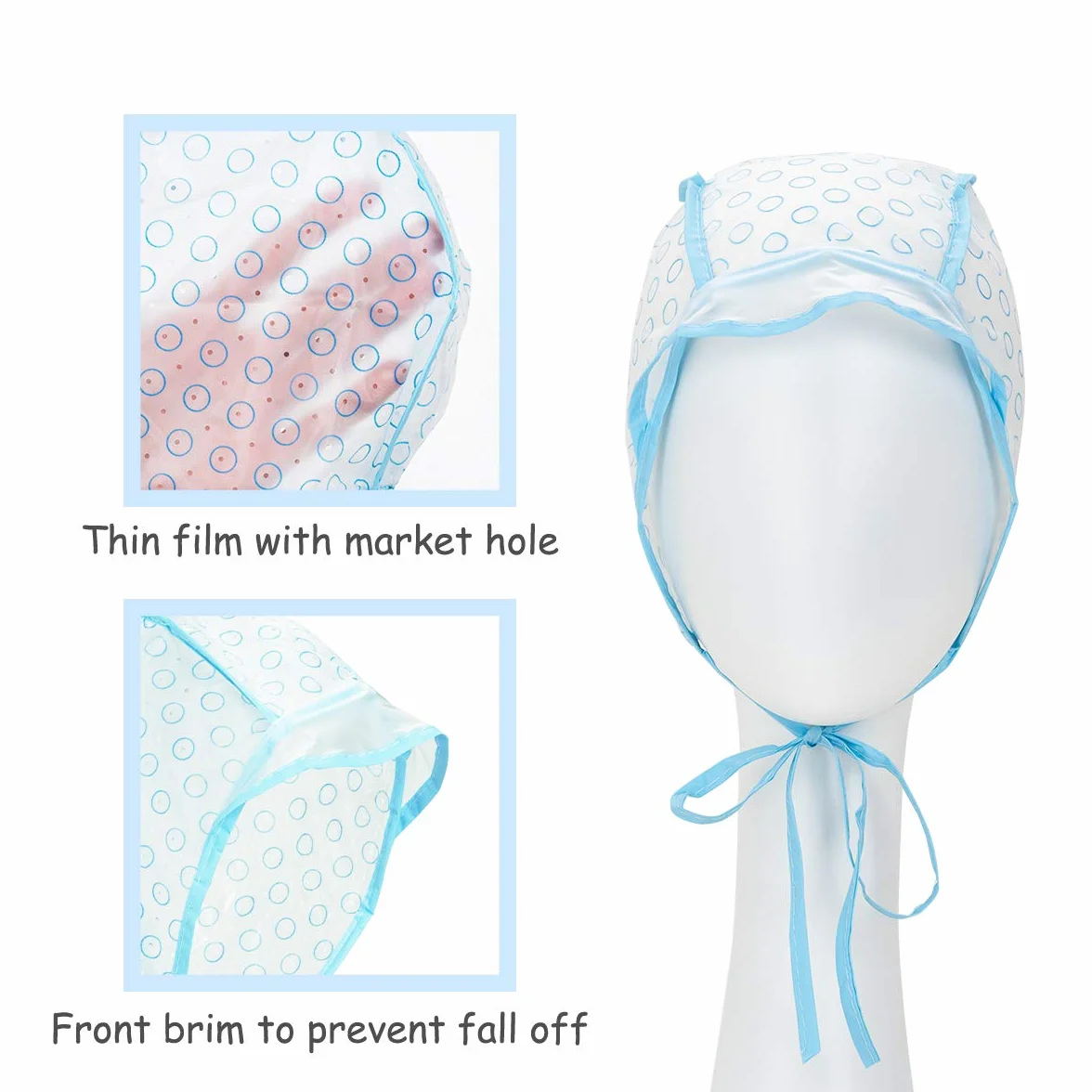 PROVO Casquette de Basculement Réutilisable Bonnet de Cheveux de Surbrillance Casquette de Teinture Coloration Surbrillance de Salon avec Crochets Brosse Châle Gants pour Teinture Outil de Coiffure