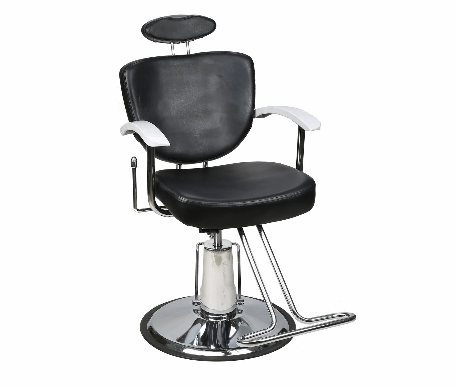 Barberpub Chaise à Coiffure 2060BK Noir Simili Cuir