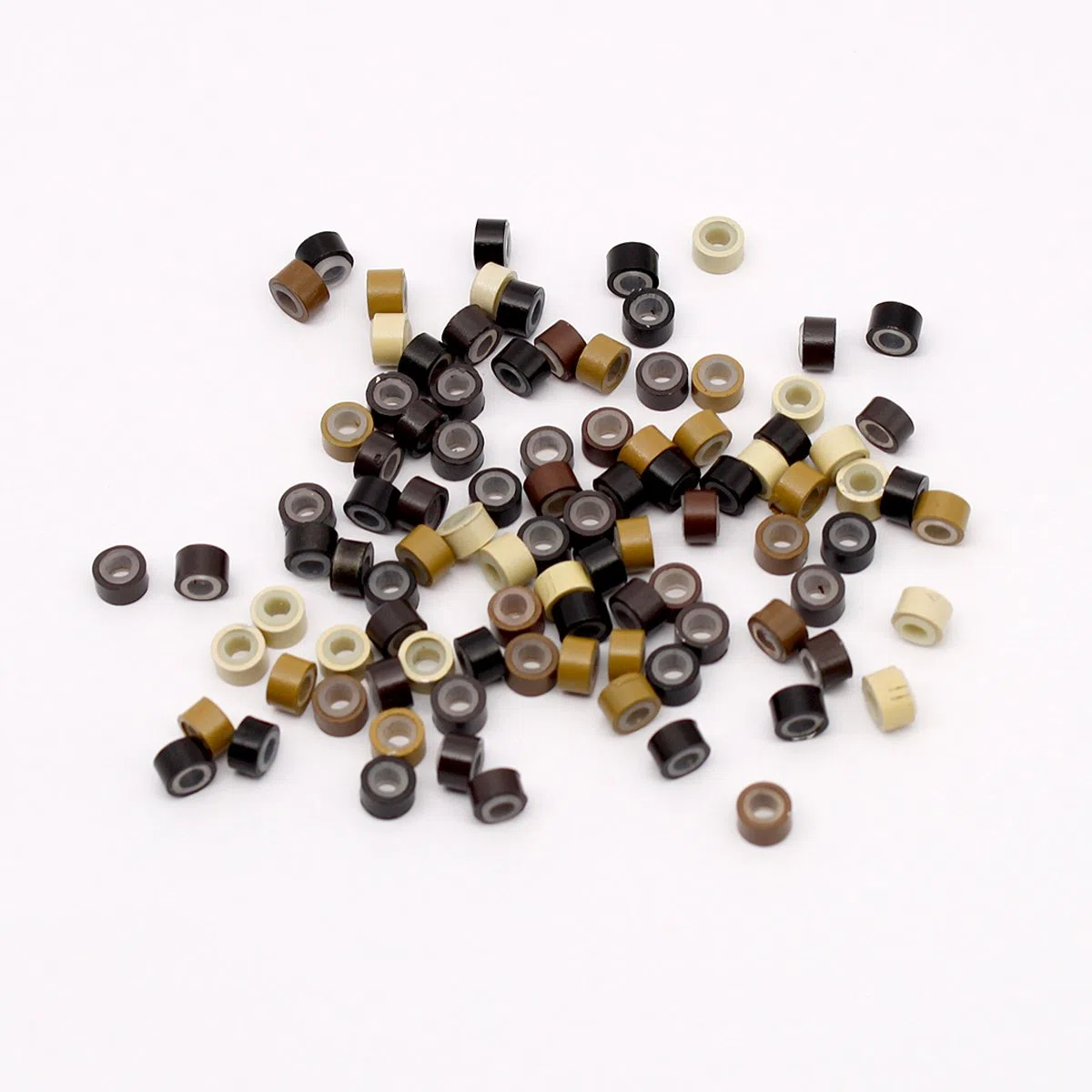 Lot de 52 extensions de cheveux - en plumes synthétiques - 100 perles, une pince et un crochet